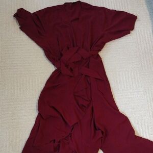 Maroon Wrap Dress